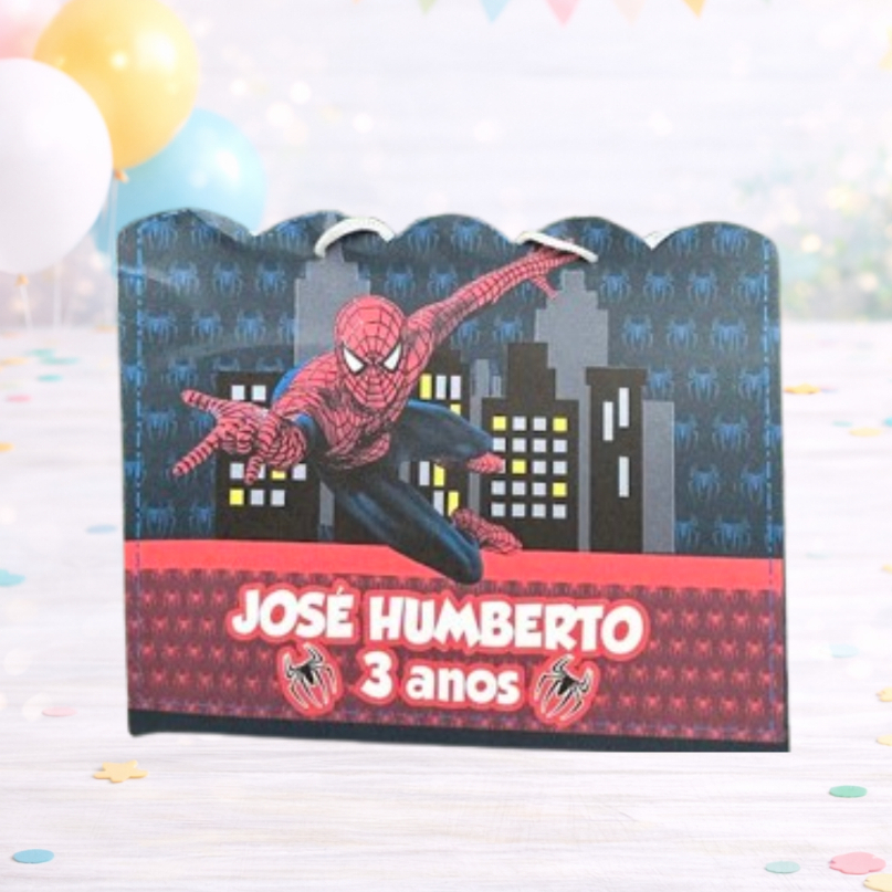 Sacolinha G Homem Aranha - Super Herois - Vingadores Personalizada | Lembrancinha Aniversário | Pegue e Monte