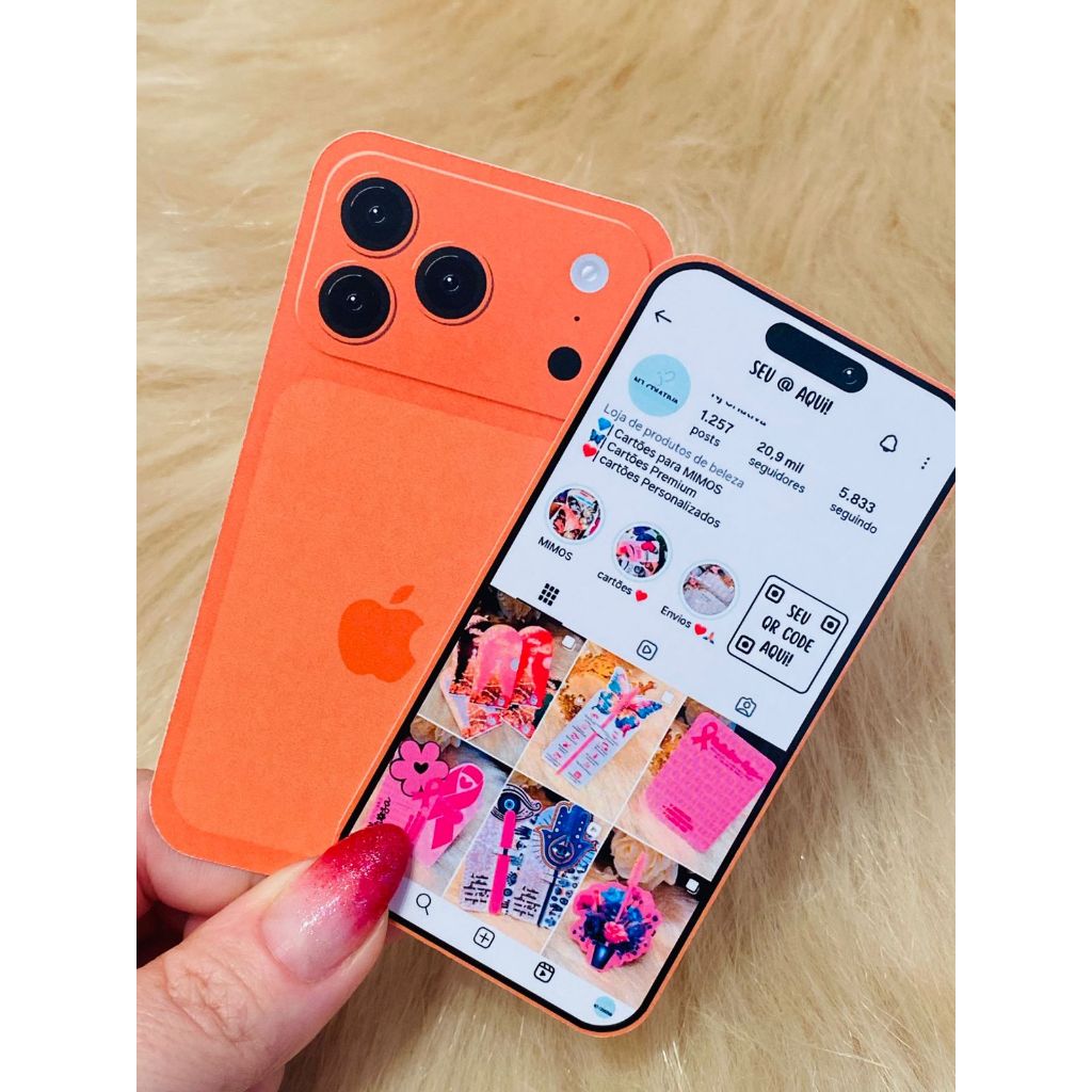 Cartões Personalizados Smartphone 17 Pro Max (100 Unidades)