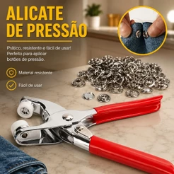 Kit Alicate Para Ilhós Com 100 Peças Ideal Para Artesanato E Costura