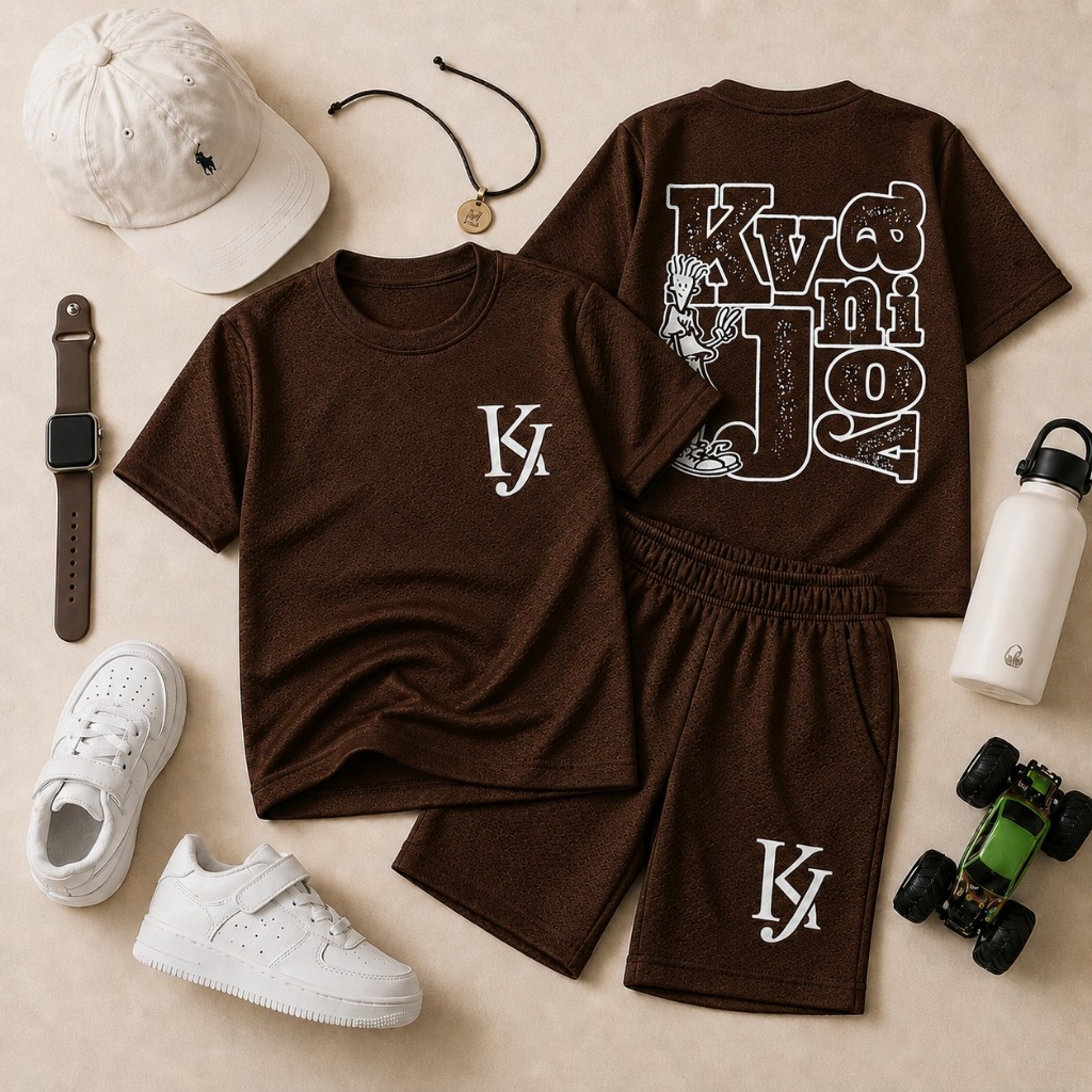 Roupa Infantil Masculina - Verão 2 Peças Camiseta e Short - Casual Fresco - Conjunto para Menino