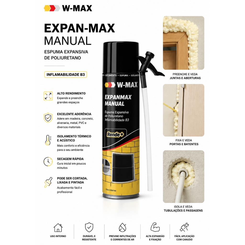 Espuma Expansiva de Poliuretano Expan-Max W-MAX WURTH