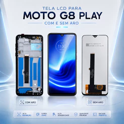 Tela Frontal Completa Com ou Sem Aro - Moto G8 Play XT2015 - Premium - ENVIO RAPIDO