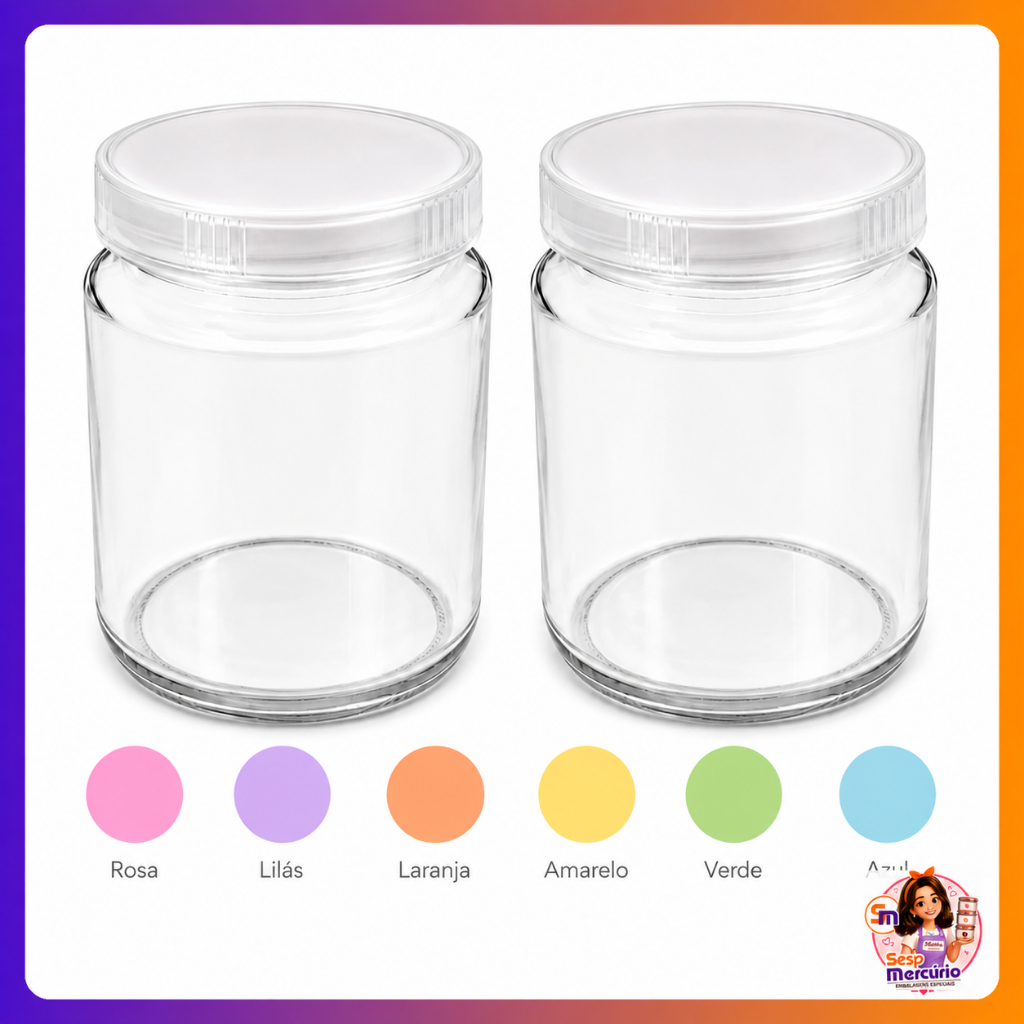 Kit 6/10/12/24 Potes De Vidro 200ml Armazenamento de Leite Materno Papinha Tampas Plasticas BPA Free