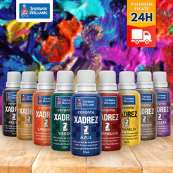 Corante Líquido Bisnaga Xadrez Para Tintas Varias Cores Parede
