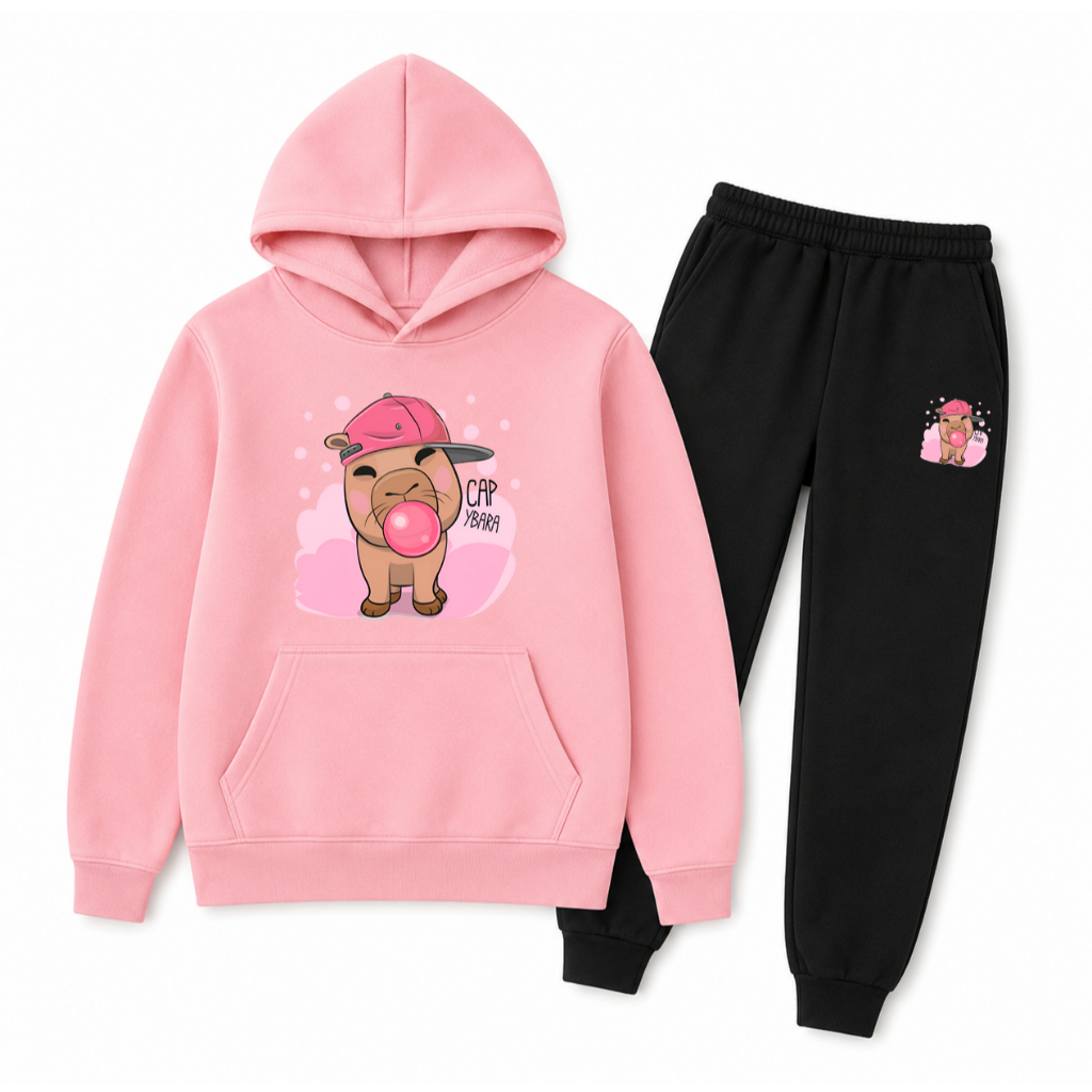 Conjunto Infantil Menina Moletom Quentinho e Calça Moletom Modinha