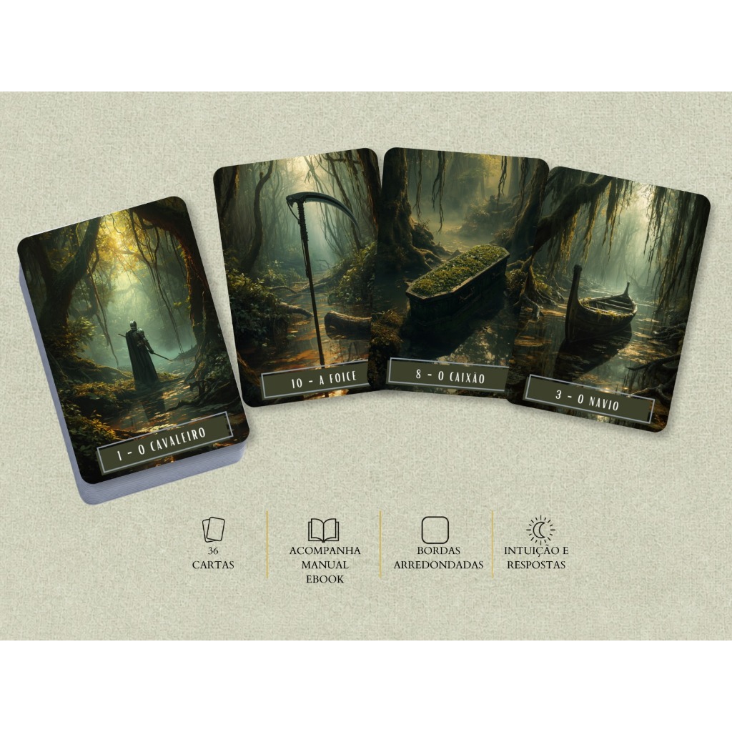 Baralho Cigano Lenormand Exu do Lodo | 36 Cartas