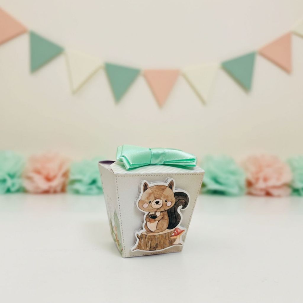 KIT FESTA BOSQUE ENCANTADO MENINO LEMBRANCINHA DE ANIVERSÁRIO INFANTIL CAIXINHA PERSONALIZADA / NOME
