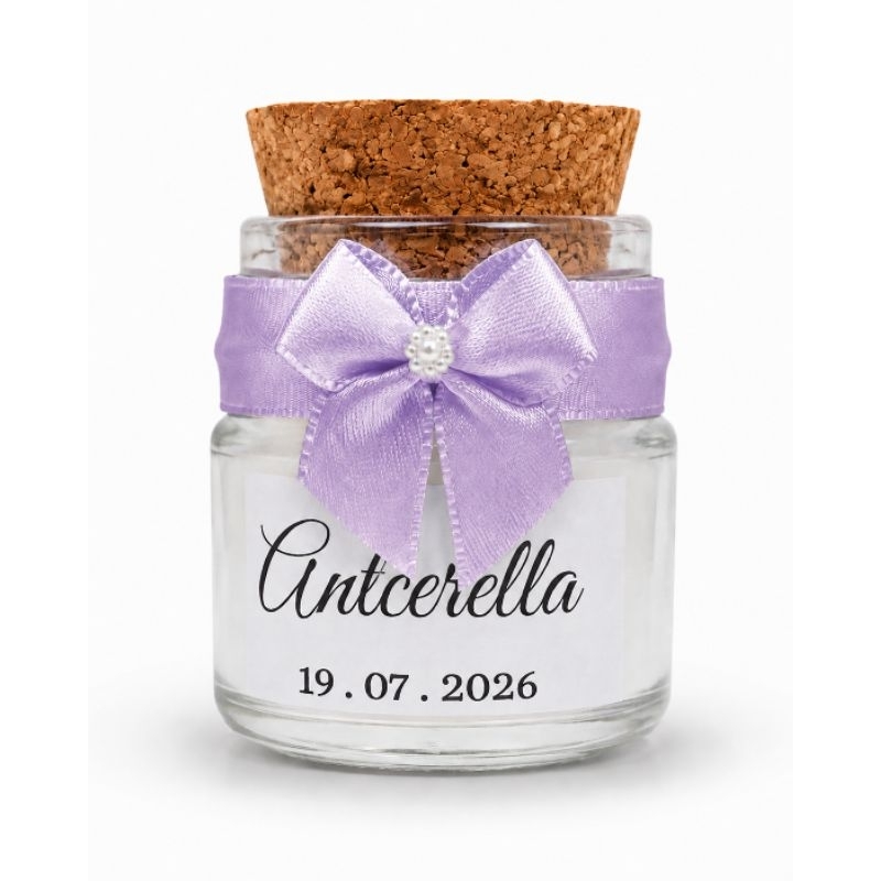 Vela Aromáticas 5 x 4.5 , Laço e Adesivo Personalizado Ideal/Lembrancinhas de Cha de Bebê Batizado Casamento Aniversário