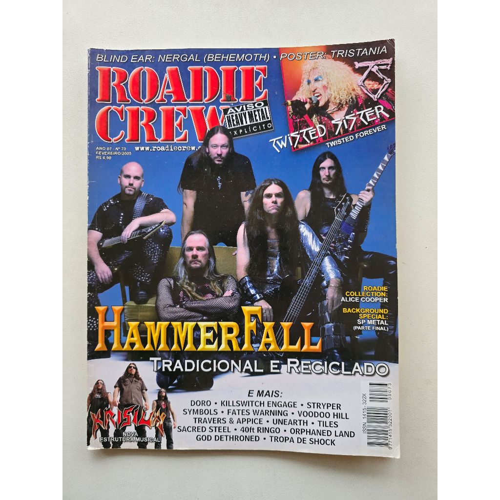 Revista Roadie Crew Nº 73- 2005 - Hammer Fall / Twisted Sister / Alice Cooper