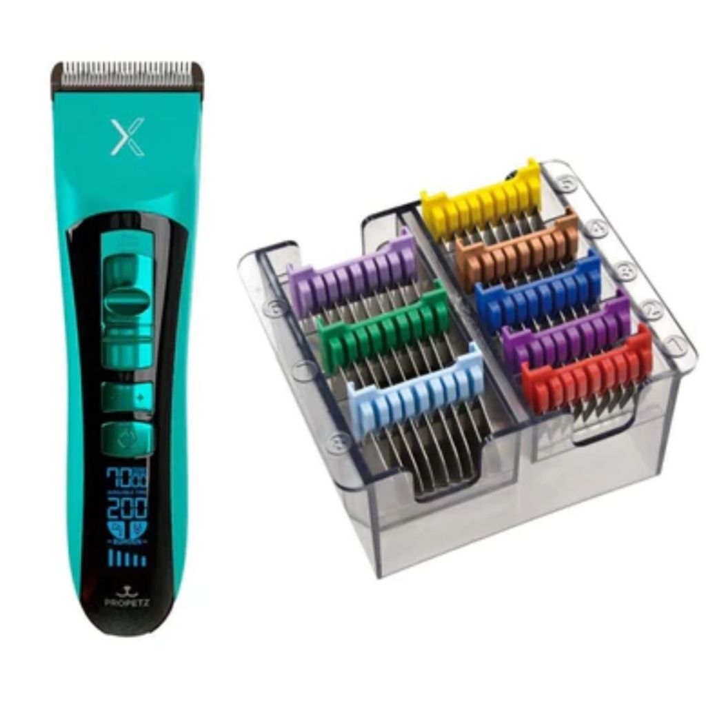 Máquina de Tosa PRO X Propetz + Adaptadores Pentes Lâminas Aço Banho Tosa Original