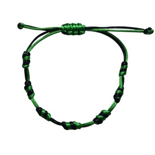 Pulseira 7 Nós  (Verde e Preta) 7 Nós de Sorte e Proteção Umbanda/ Candomblé