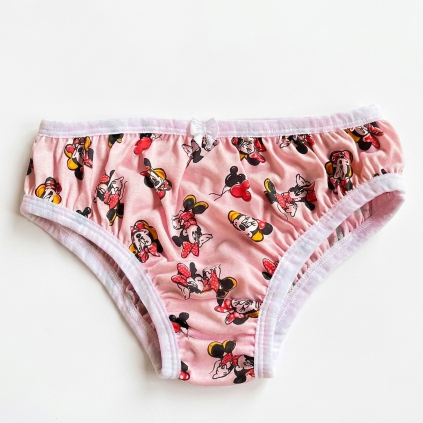 Calcinha Infantil Algodão Confortável Estampada ou Lisa 1 a 10 Anos (Unidade)