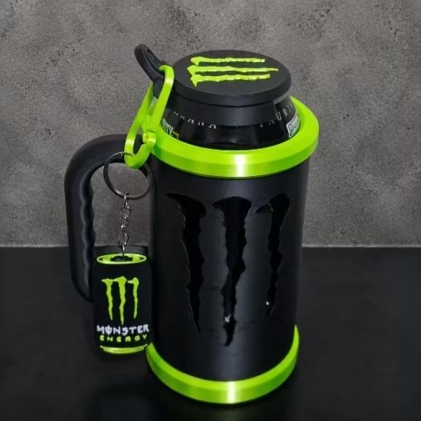 kit Porta Lata Energético 473 ml + Abridor + Tampa  Garra