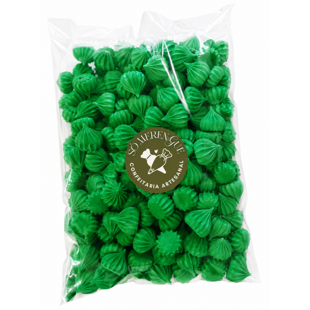 Mini Suspiro Artesanal Colorido Verde para Lembrancinha — imagem 2 de 2