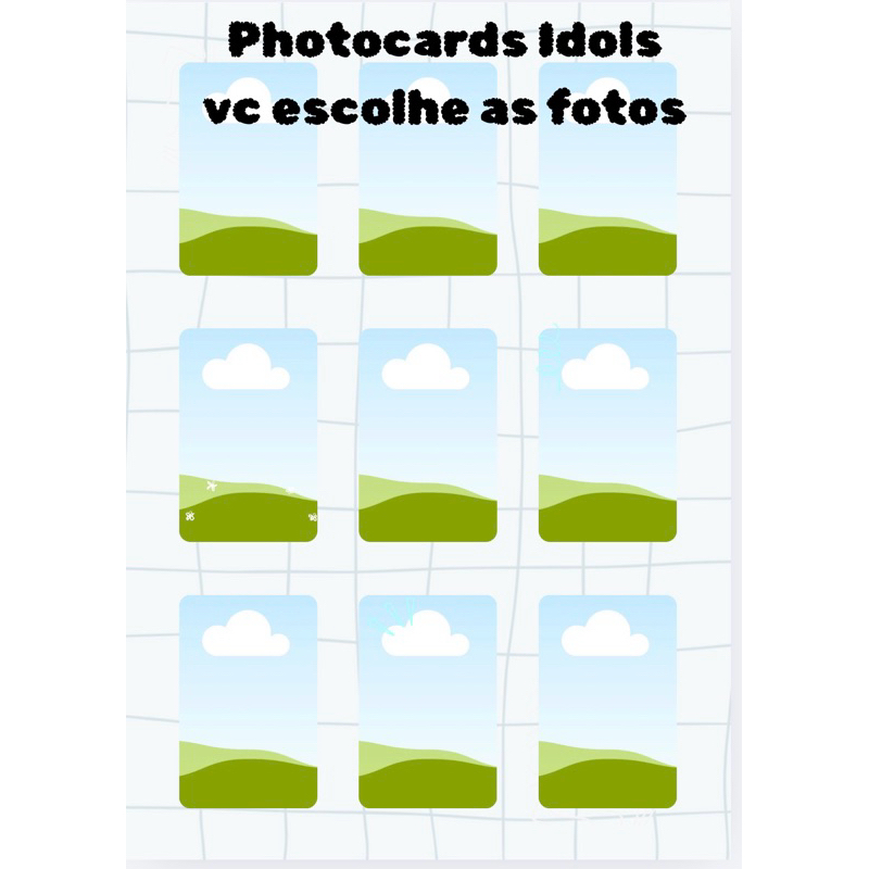 Photocards Idol | escolha as fotos/ idol 5/10/15/20