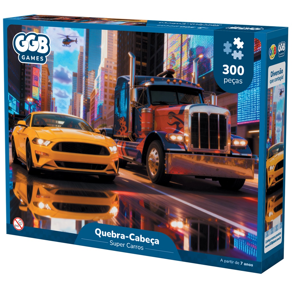 QUEBRA CABEÇA SUPER CARROS - 300PÇS