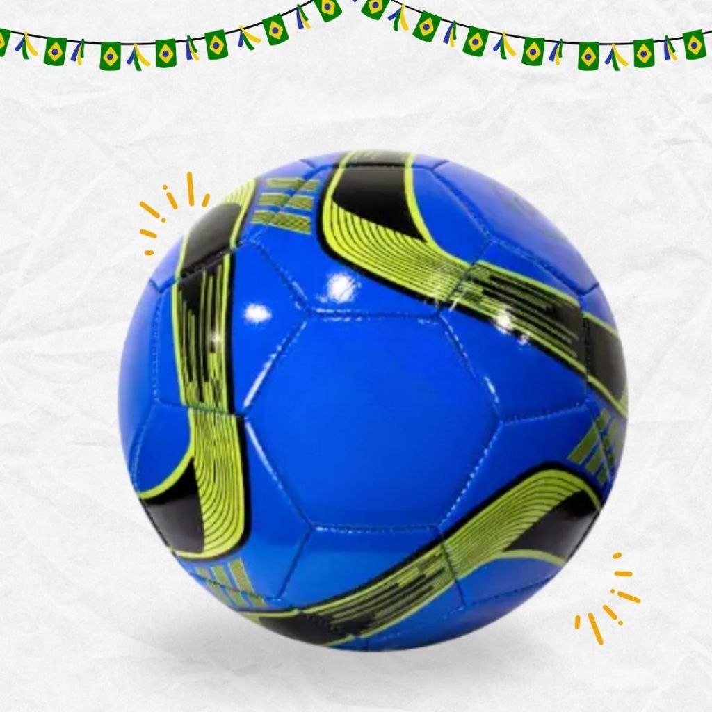 Bola de Futebol Campo Nº 5 Oficial Costurada Couro Sintético Infantil Juvenil Resistente Cor Sortida