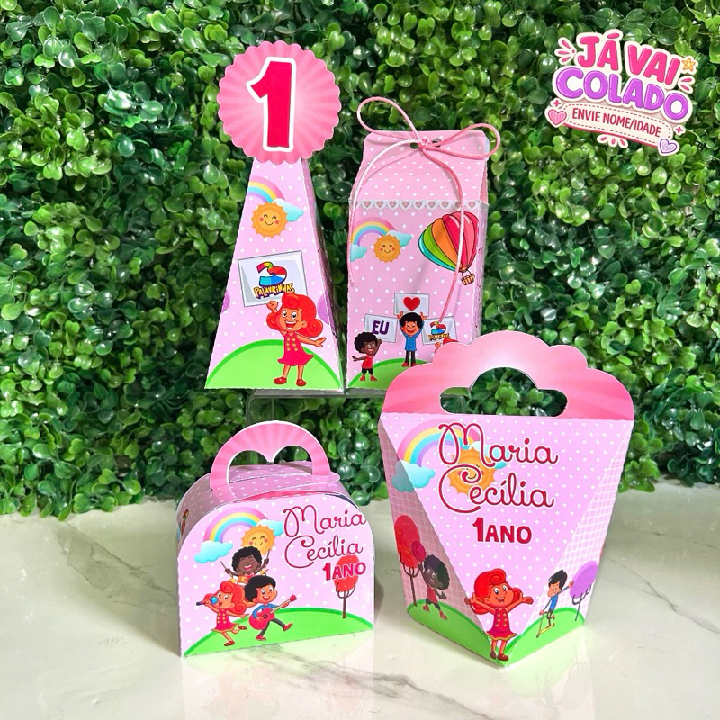 KIT/PERSONALIZADOS  3 PALAVRINHAS  PARA LEMBRANCINHAS DE ANIVERSÁRIO/ FESTA 3 PALAVRINHAS MENINA ( JÁ VAI COLADO)