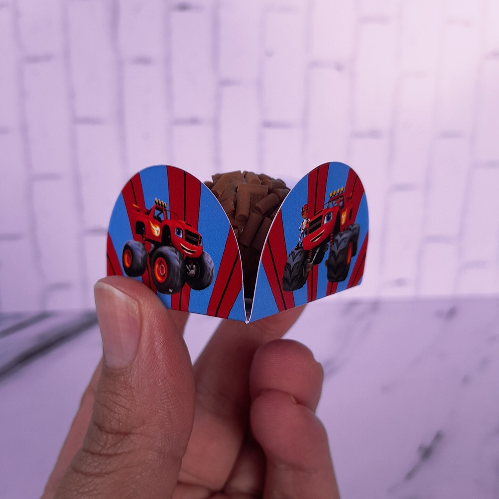 Forminhas para Docinhos Brigadeiro Doce Lembrancinhas Aniversário Blaze e os Monster Machines
