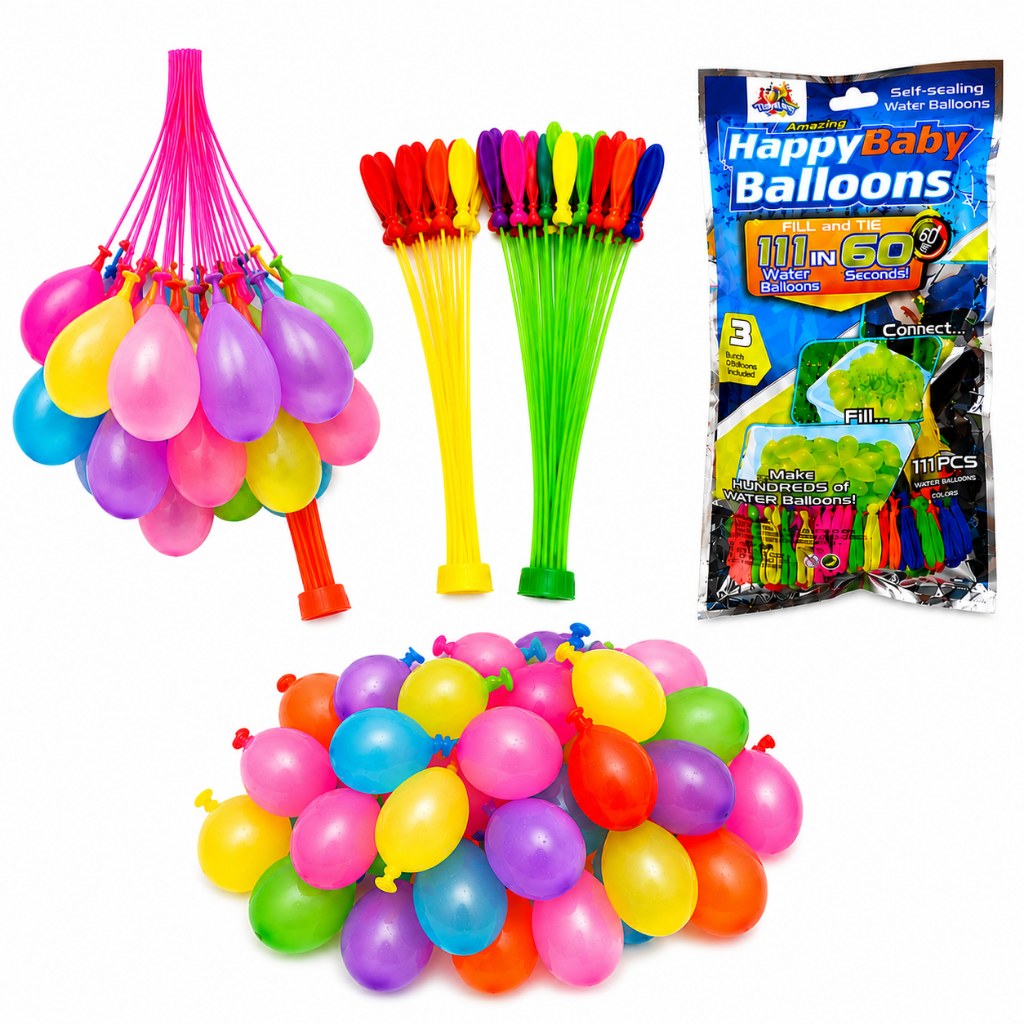 Kit 111/222/333/444/555 Bexigas de Água Coloridas Com 111 Balões Cada