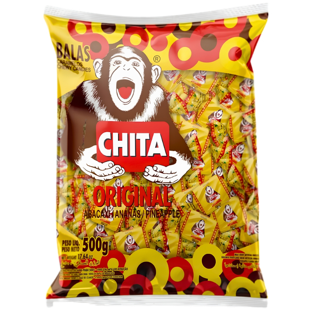 Balas Mastigáveis Chita Sabor Abacaxi 500g Cory