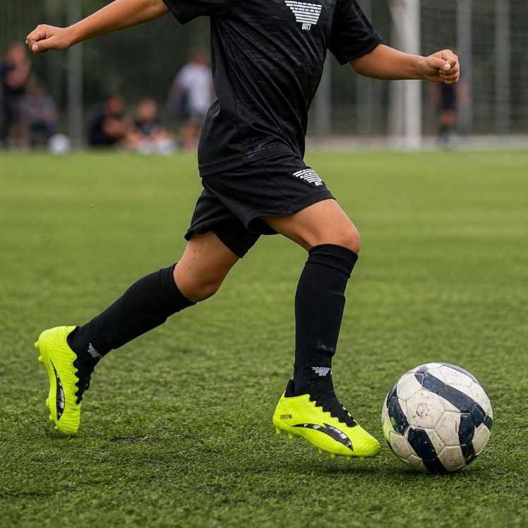 Chuteira Campo Infantil Gramado Natural Sapato de Futebol Alto Conforto