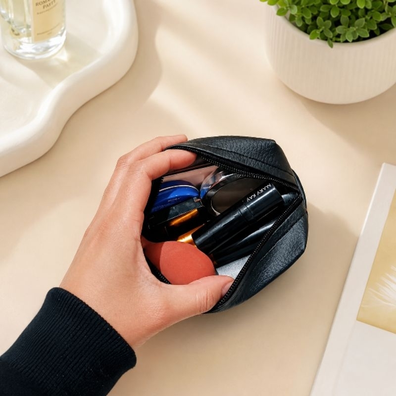 Detalhes do kit Mini Nécessaire Organizador Maquiagem 1Divisória  Multiuso  Compacta Discreta