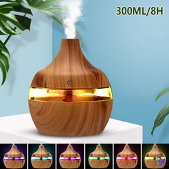Difusor Umidificador De Ar 8H LED De Aromas E Aromatizador De Ambiente Eletrico Humidificador Ultrassônico Portátil