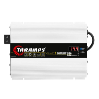 Fonte Automotiva 70a 90a Taramps Smart Charger Bivolt 70 Amperes Carregador Bateria Som Automotivo