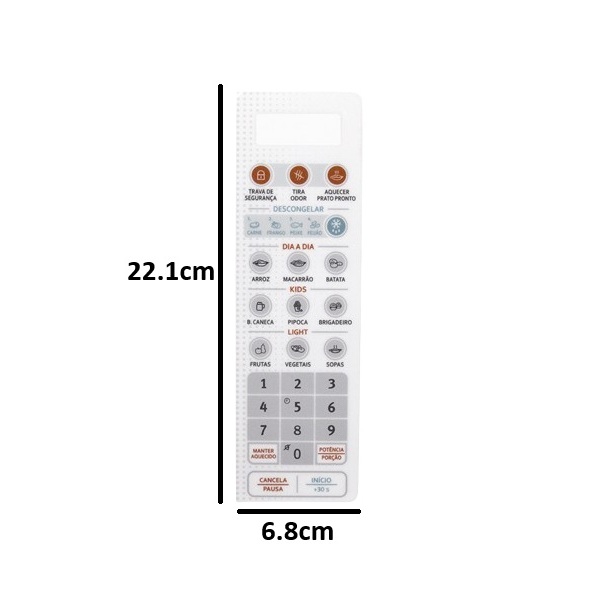 TECLADO MEMBRANA MICROONDAS MTO 30