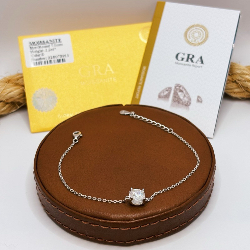 Pulseira Moissanite 7mm em Prata 925 Brilho Intenso e Sofisticação