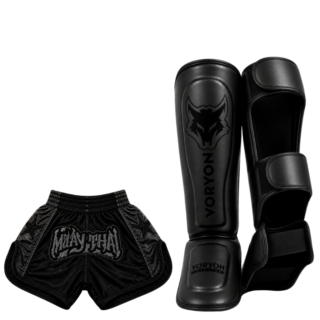 Caneleira Profissional Muay Thai Competição + Shorts Tailandes