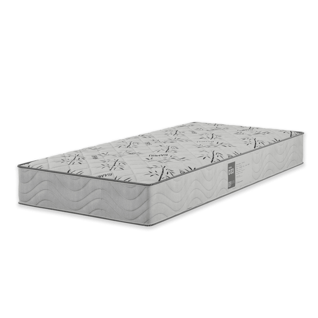 Colchão Solteiro D33 One Face - Suede Branco - e-Shop Casa