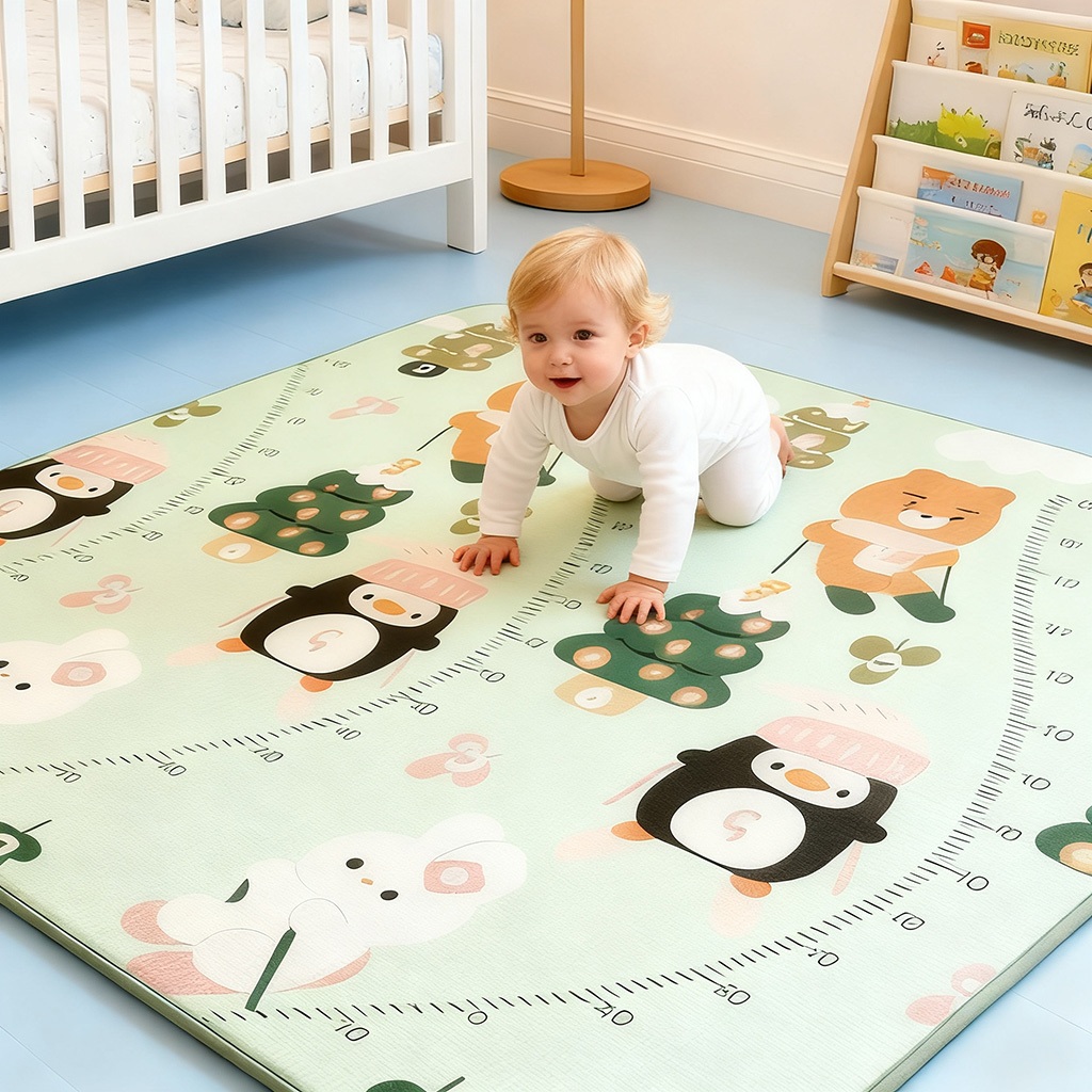 200x180cm Tapete Bebê Emborrachado Tatame Infantil Dupla Face Dobrável Antiderrapante