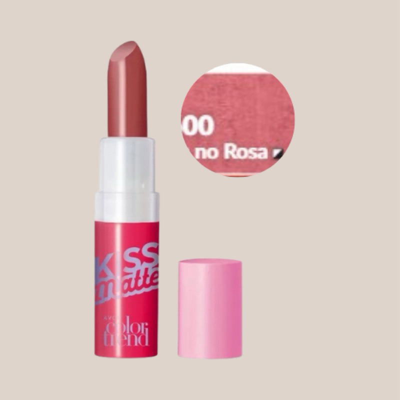 Batom Kiss Matte color Trend kiss Hidratante Avon Cor Se joga no Rosa