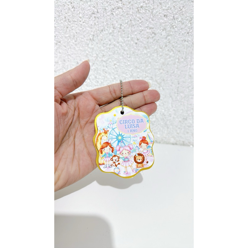 Tag Apliques Personalizados 3D para Lembrancinha | circo | Etiqueta Festa Infantil | Qualquer Tema