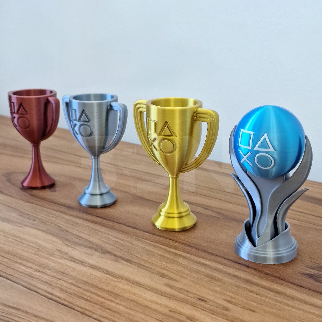 Kit Troféus Playstation Platina/Ouro/Prata/Bronze