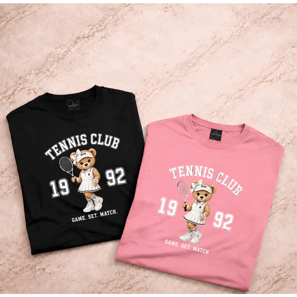 Kit 2 camisetas 100% algodão premium feminina camiseta estampada ursinho tendencia moda lançamento para dia dia — imagem 2 de 2