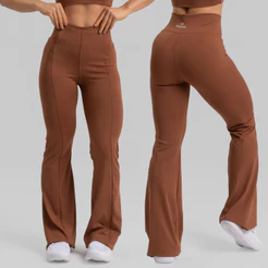Calça Flare Fitness Feminino Zero Transparência Poliamida Premium
