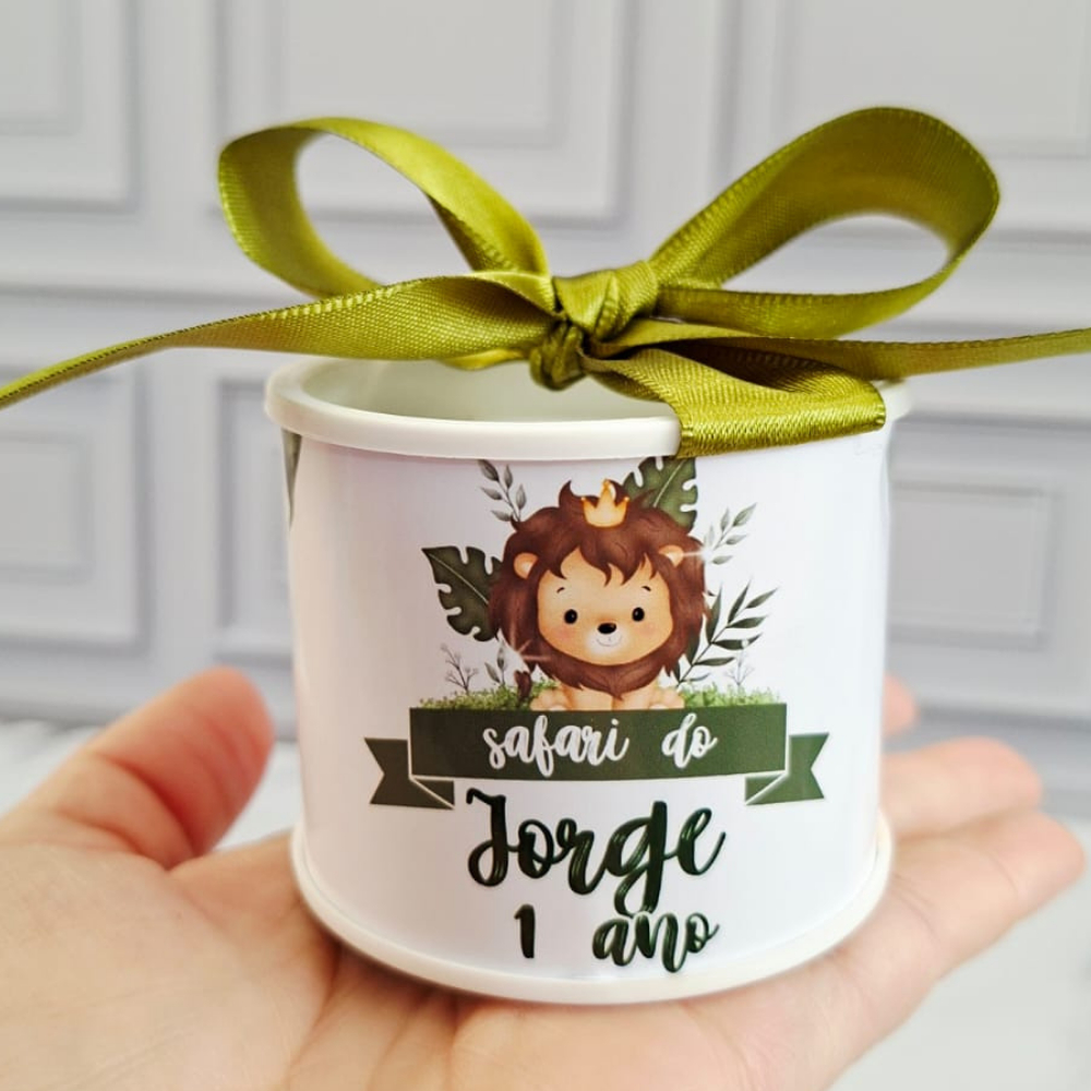 Kit tubolatas personalizadas Safari • Lembrancinha maternidade | batizado | aniversário | chá de bb • 5x6