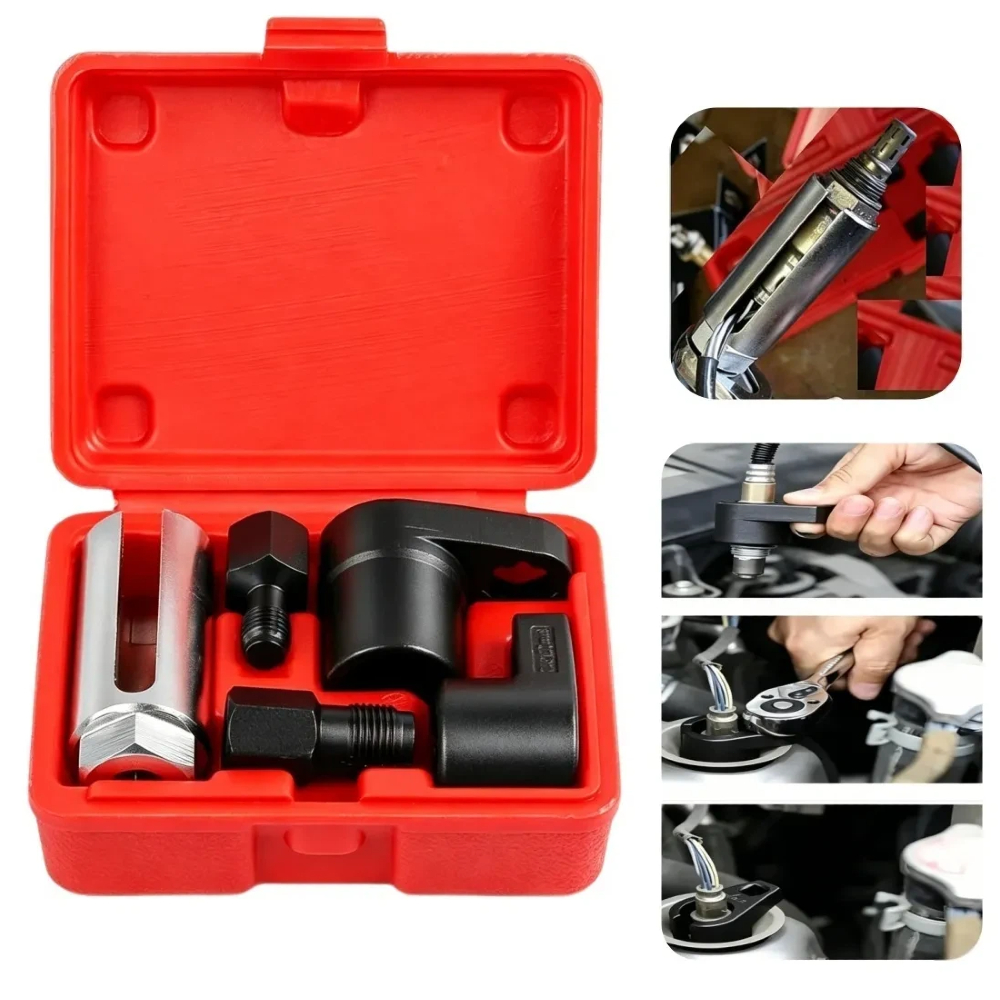 Kit 5 Peças Roscador e Chave de Sensor de Oxigênio O2 - Universal com Acionamento 3/8" 1/2" 7/8"(22mm)
