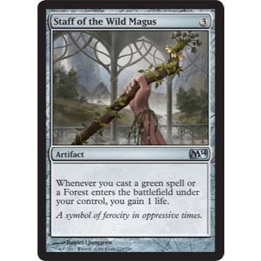Cajado do Magus da Natureza (Vida) - - Magic The Gathering