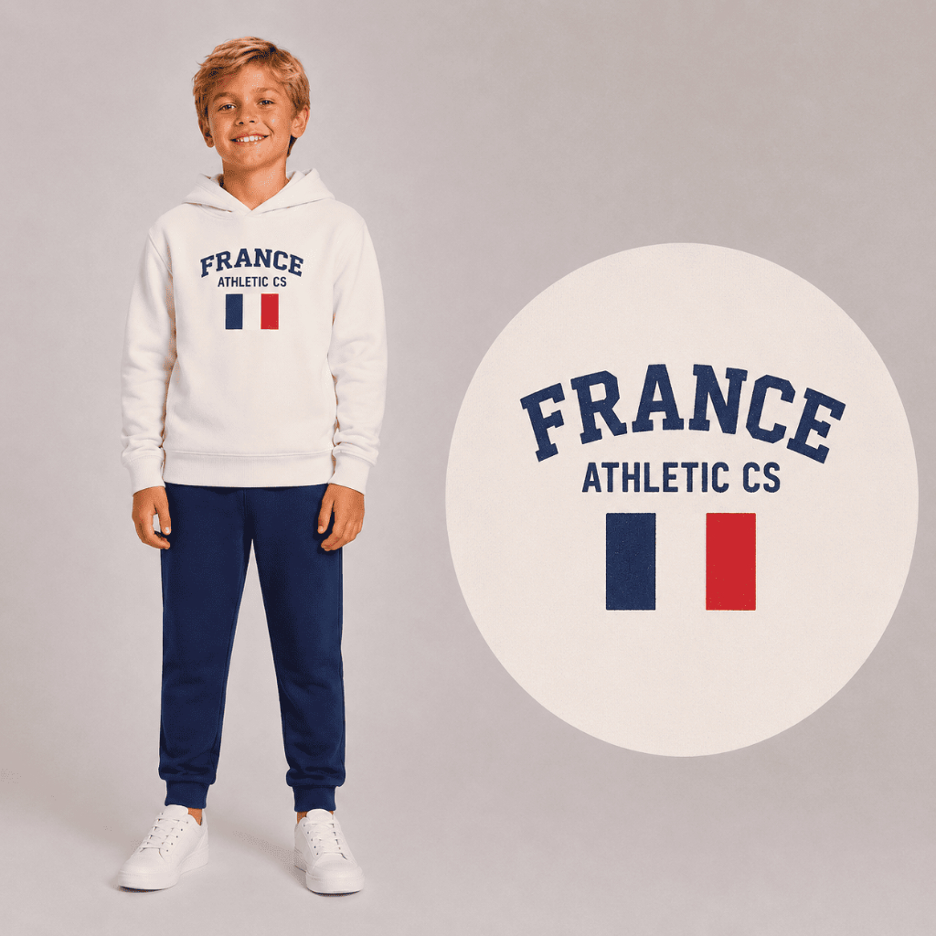 Conjunto Infantil Moletom Peluciado Off Capuz Estampado Inverno