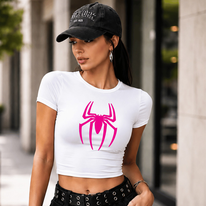 Blusinha Camiseta Baby Look Baby Tee Coladinha Feminina Suplex Estilosa Confortável Dia a Dia Estampada