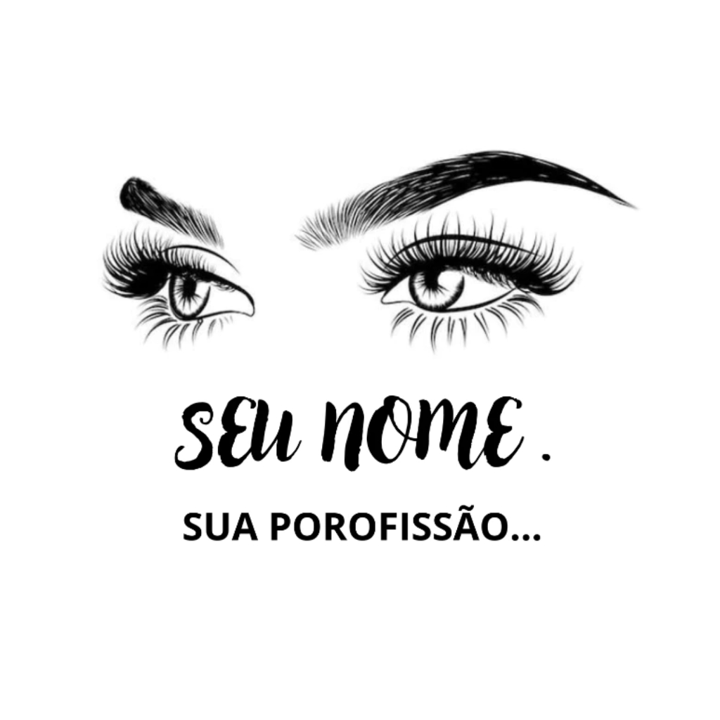 Adesivo Decorativo/Parede Sobrancelhas e Cílios 120mt x 47cm (SOMENTE NOME E ESPECIALIDADE) COR PRETO