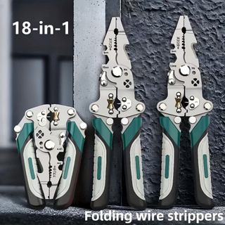 18-in-1 multi-functional crimping pliers, can be used for twisting, separating, stripping…