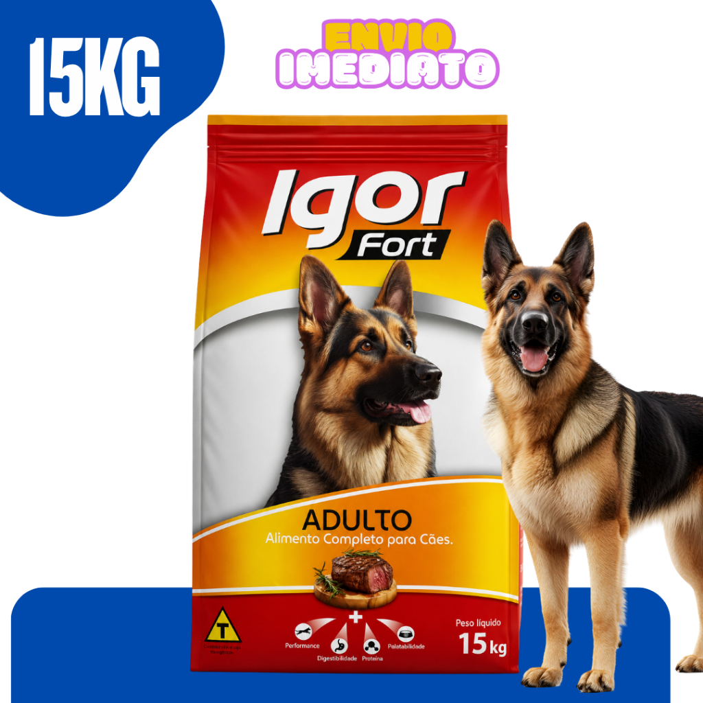 Ração p/caes Igor Fort Adulto Todas as Raças 15kg