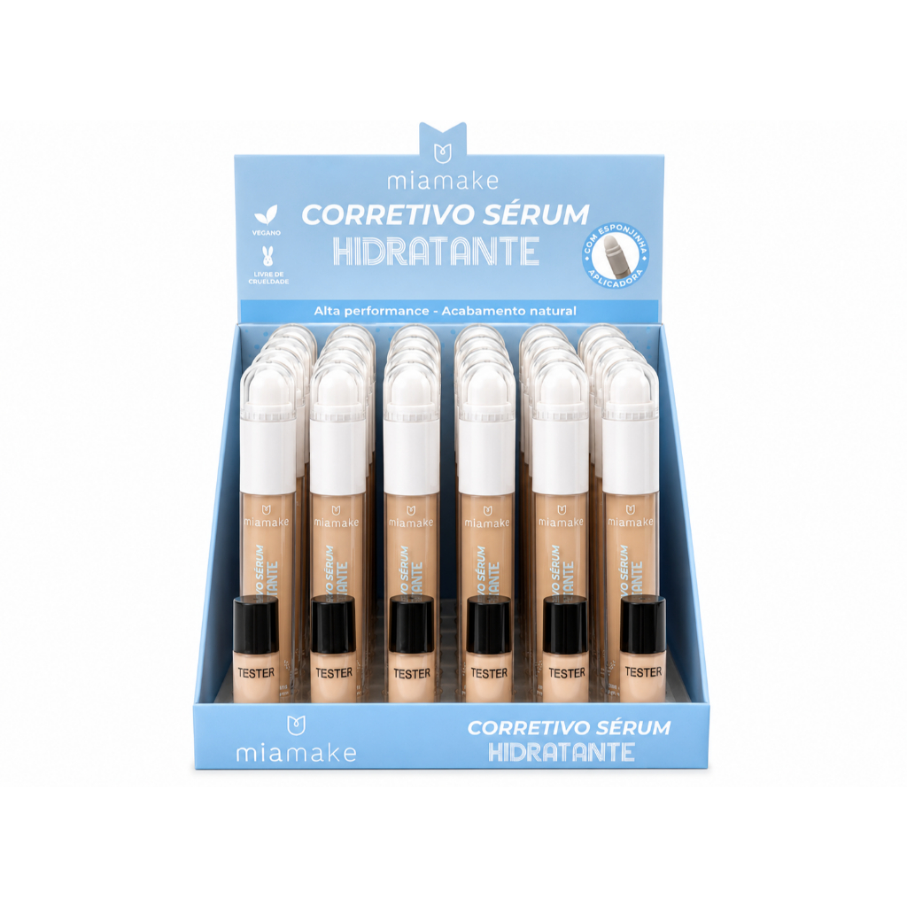 Corretivo Sérum Hidratante Mia Make 3,5ml com Cobertura Alta e Uniforme