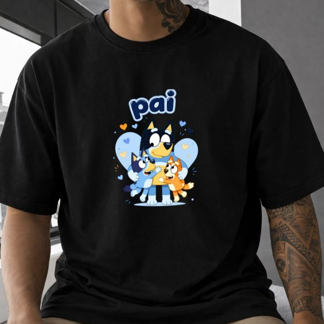 Camiseta Camisa Blusa Masculina 100%Algodão Bingo estilo versão Pai, estilosa lançamento