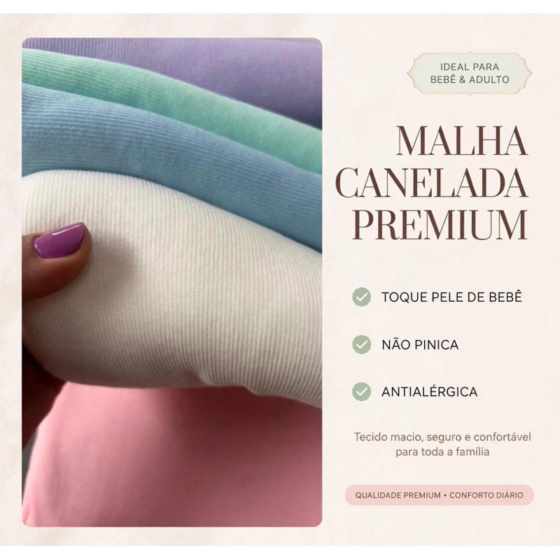 1 metro de Tecido Malha Canelada Ribana para body de bebê, mijãozinho,macacão, roupas infantis e adulto